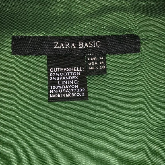 NEW! Zara Green Midi Dress Size M made in Morocco - Picture 6 of 11